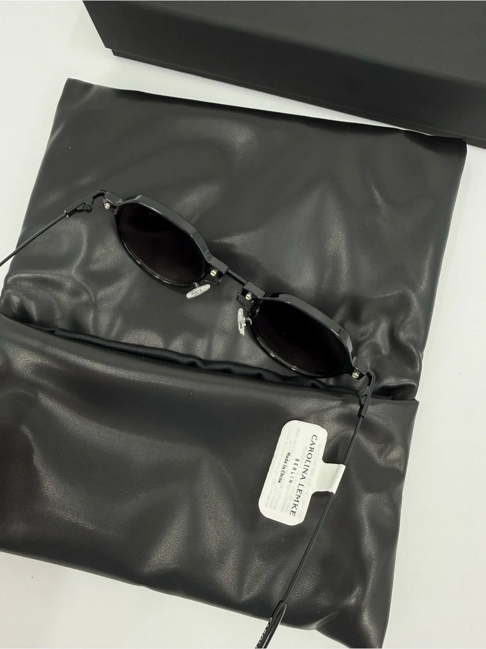 Carolina Lemke Berlin Eyewear Yogi Black Shiny w/ Luxury Premium Case CL3315-02
